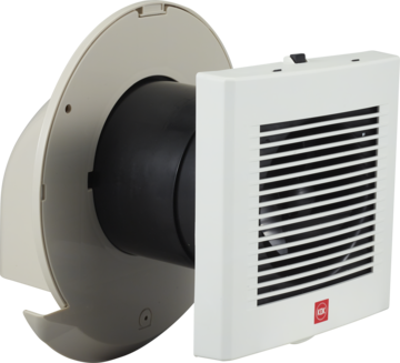 KDK 4 inch Bathroom Series Exhaust Fan with Pipe Hood 44 CFM 10EGKA
