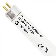 OSRAM LUMILUX T5 Fluorescent Tube 14W 2ft (549mm), G5, 6500K daylight