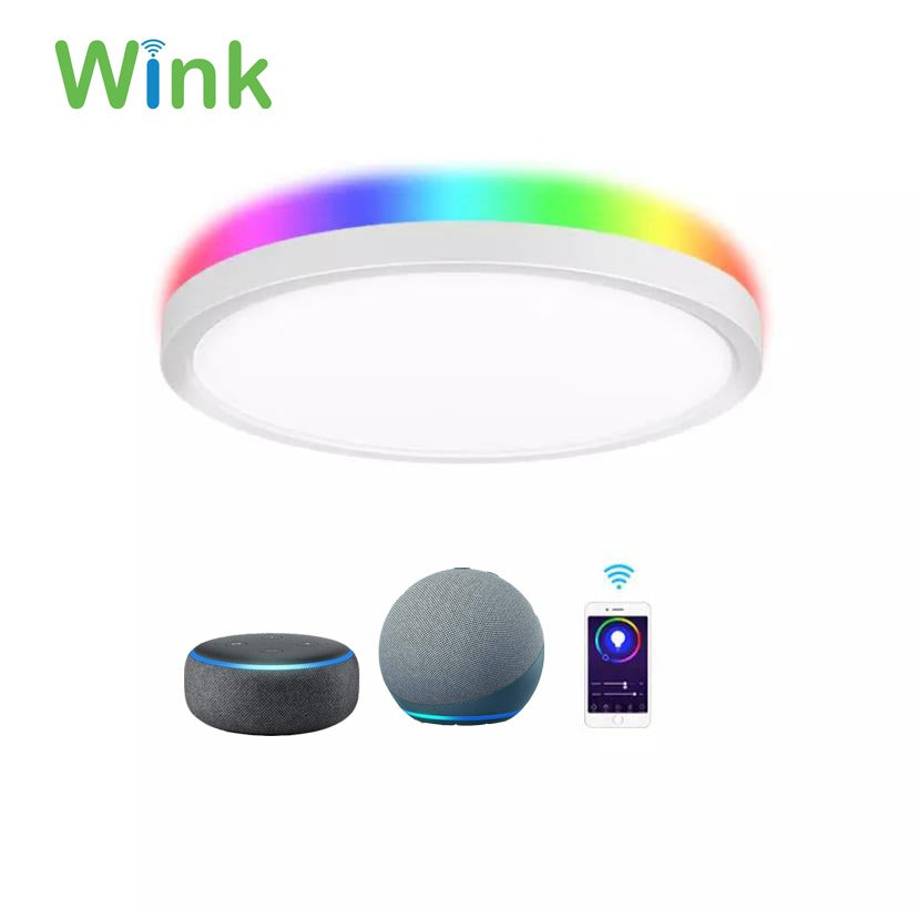 Wink 12 Inch Colourful LED Smart Ceiling Light 24W, RGB with Remote