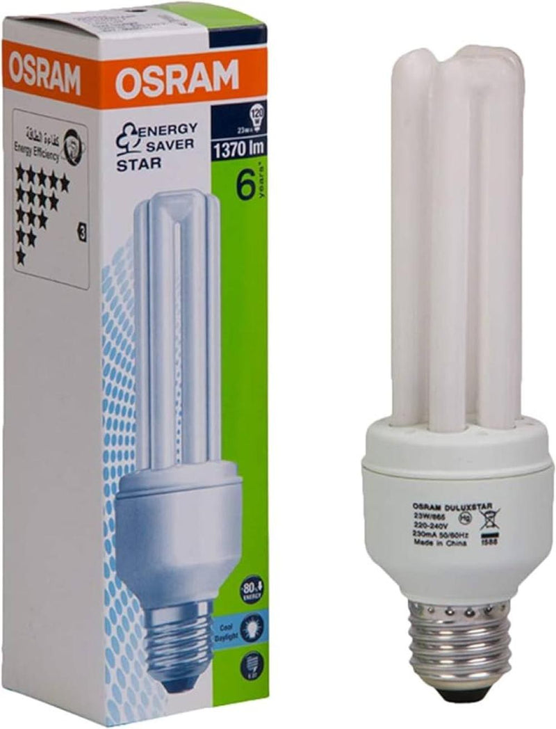 OSRAM Energy Saver Lamp 20W, Daylight, 1027lm, E27, Compact Fluorescent