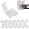 Wink Solderless 10mm Connector, 4-Pin RGB LED Strip Connector Accessory